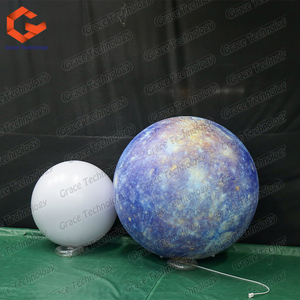 Ballon gonflable planétaire personnalisé avec éclairage LED, ballon gonflable système <span class=keywords><strong>solaire</strong></span> Terre-Lune pour décoration de fête - Product Image 3