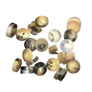 Boutons en corne de buffle de luxe, boutons en corne de bœuf véritable, couleur rose clair et foncé, artisanat naturel - Product Image 1