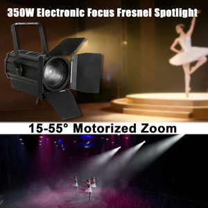 Projecteur <span class=keywords><strong>Fresnel</strong></span> LED COB 350W à Zoom, Blanc Chaud CCT 3200K-5600K, DMX512 4 Canaux Ra90, Éclairage Scène Théâtre TV, Prix Usine - Product Image 2