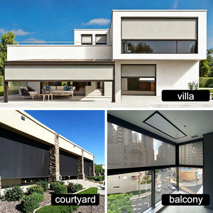 Stores enrouleurs d'extérieur imperméables, moteur <span class=keywords><strong>électrique</strong></span>, rail zippé, rideaux de patio pour hôtel, balcon, pare-soleil coupe-vent, stores de pergola - Product Image 6