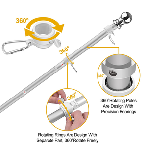 ที่ยึดเสาธงเรือทำจากสเตนเลสสตีลที่ยึดเสาสำหรับตกปลาในเรือพร้อมติดตั้ง - Product Image 6