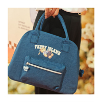 Sac à main femme en jean délavé personnalisé OEM, sac à poignée supérieure rétro, grande capacité pour le quotidien, le bureau et les trajets, avec fermeture éclair