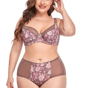 Llvestido alças tradicionais sutiã e roupa íntima, lingerie feminina plus size