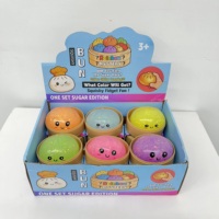 USA Bao Buns Grandes Peluches Anti-stress Fidget, Boîte Mystère Arc-en-ciel Scintillante et Luminescente dans le Noir, Jouets Squishy en Forme de Dumplings pour Enfants