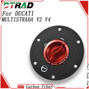 Tapa de Tanque de Combustible de Fibra de Carbono para <span class=keywords><strong>Ducati</strong></span> <span class=keywords><strong>Multistrada</strong></span> <span class=keywords><strong>V4</strong></span>/V2/950/<span class=keywords><strong>1200</strong></span>/1260 - Diseño Frontal sin Llave, Accesorios de Modificación para Motocicleta - Product Image 1
