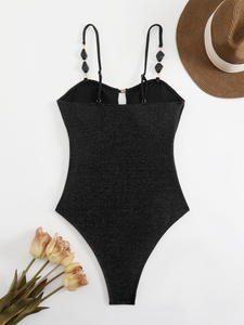 Maillot de bain une pièce amincissant brillant pour femme avec pierres, coupe brésilienne, tailles S-XL, vente en gros, logo personnalisé, collection 2026 - Product Image 5