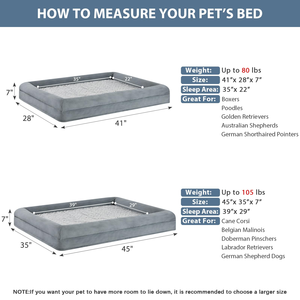 Extra Large Orthopedic Dog Bed - Washable Pet <b>Sofa</b> with Removable <b>Waterproof</b> <b>Cover</b>, Bolster Edge Support for Joint Relief - Product Image 2