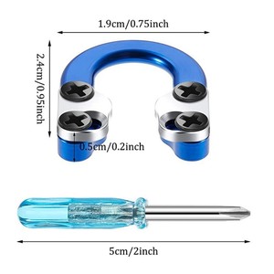 Anillo en D de aluminio, hebilla en U de 1.9cm y 2.4cm para equipo de tiro con arco compuesto - Product Image 1