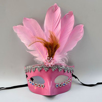 Masque en plumes pour Halloween, masque de mascarade, masque de cosplay, accessoire de costume de carnaval