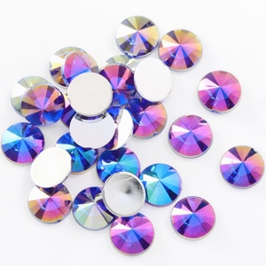 OLeeya Promotion Strass en plastique forme Rivoli à dos plat, pierre acrylique 4/5/6/10mm, strass en cristal à dos plat pour tissu et robe - Product Image 3