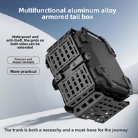 Baúl Trasero Multifuncional de Aleación de Aluminio para Motocicleta de 45L, 55L, 65L, con Placa Base Portátil y Caja Superior Eléctrica