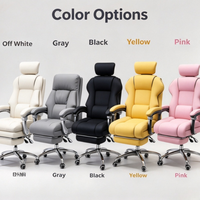 Chaise de jeu ergonomique minimaliste moderne avec base en métal et roulettes courbes, chaise pivotante pour e-sport, idéale pour la maison et le bureau