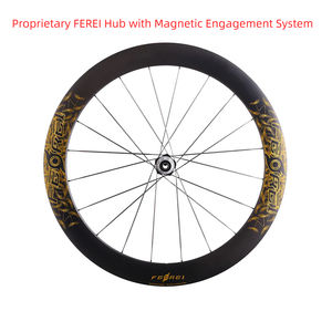 2025 nouvelles roues de course en <span class=keywords><strong>carbone</strong></span> Ferei 700C/29er <span class=keywords><strong>jante</strong></span> Aero Tubeless prêt frein à disque paire de roues légères pour la course de vélo de route - Product Image 2