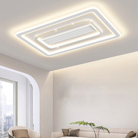 Nouveau ventilateur de chauffage de style hiver plus chaud salon ventilateur de plafond sans lame en cristal avec lumière et télécommande