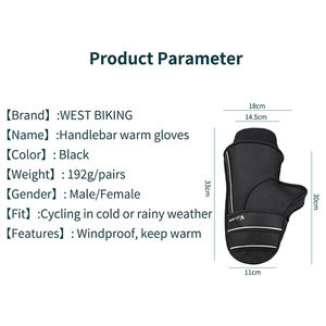 Guantes de Manillar de Bicicleta WESTBIKING Plus Cálidos, Guantes de Manillar <span class=keywords><strong>para</strong></span> Bicicleta de Montaña MTB <span class=keywords><strong>para</strong></span> Exteriores - Product Image 4