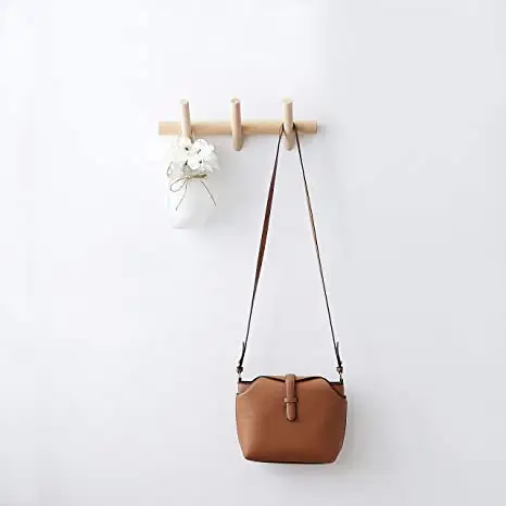 Tailai Khăn Quần Áo Móc Áo Treo Tường Móc Để Treo Khăn Coat Hat Bag Gỗ Sồi Gỗ Tự Nhiên Coat Hooks Giá