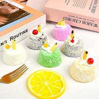 Jouet anti-stress en PU à récupération lente, imitation pain vapeur, aimant de réfrigérateur, ornement de gâteau dessert, pain squishy, accessoire décoratif