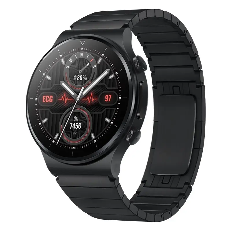 Pulseira de aço inoxidável para huawei watch, fivela magnética para relógio huawei series