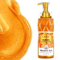 Gel Douche Exfoliant Hydratant et Éclaircissant à la Papaye et Vitamine E, 500ml, Marque Blanche en Gros, Nettoyage en Profondeur, Unifie le Teint