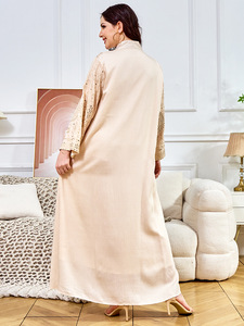 Venta al por mayor de <span class=keywords><strong>ropa</strong></span> de mujer en stock <span class=keywords><strong>para</strong></span> comercio exterior, vestido largo de fábrica con lentejuelas y estampado floral, 100% poliéster, elegante. - Product Image 2