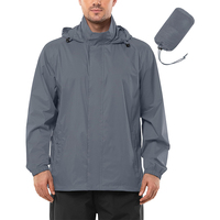 Veste coupe-vent personnalisée de haute qualité, légère, unie, pour hommes, en nylon, avec logo personnalisé