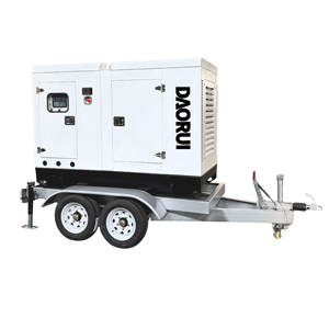 Groupe électrogène diesel silencieux portable sur remorque haute vitesse 20 kVA 30 kVA 50 kVA 80 kW 100 kW - Product Image 2