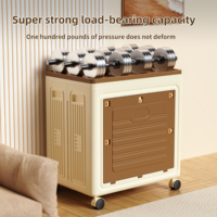 Nouvel Organisateur Pliable et Mobile pour Vêtements, Jouets et Livres avec Couvercle et Roues pour Chambre à Coucher