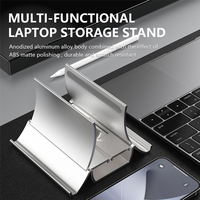 Support Vertical pour ordinateur portable, verrouillage automatique par gravité, Base de rangement pour ordinateur de bureau, permettant de gagner de l'espace, Support pour ordinateur portable
