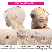 Peluca frontal de encaje HD completa 13x6 de 30-40 pulgadas, cabello humano virgen camboyano ondulado, rubio 613, densidad del 250%, rubio miel