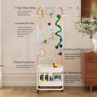 Support d'escalade pour cage à oiseaux, station ouverte pour oiseaux, décoration DIY, en tuyau de fer durable, multi-plateformes pour oiseaux