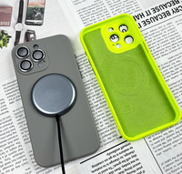 Casing ponsel TPU lembut warna permen pelindung lensa kamera untuk iPhone 17 Pro Max serat mikro fleksibel pengisian nirkabel casing ponsel