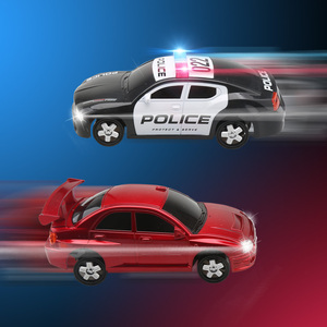 2.4G Tốc Độ Điện Cảnh Sát Và Gangster Đuổi Trò Chơi 2.4G Hai Gói Chiếc Xe Với Ánh Sáng Và Âm Thanh RC Trôi xe Cho Trẻ Em - Product Image 4