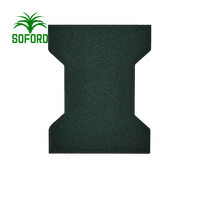 Paving Block Karet Daur Ulang Shandong untuk Alas Sapi, Tebal 20mm, Ukuran 500x500mm