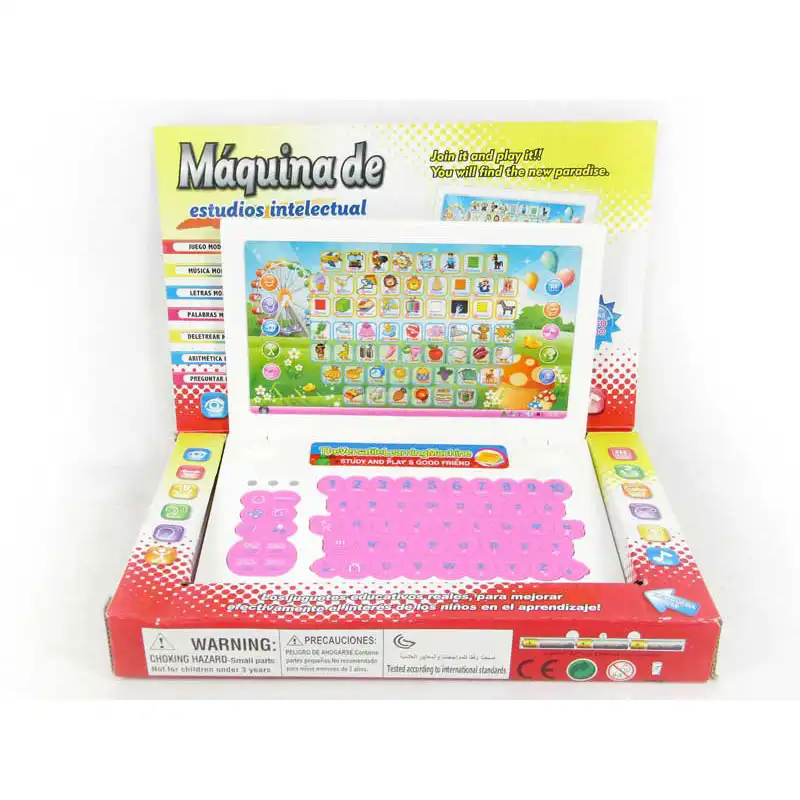 Hot sale high quality children computer toy intelligent English and Spanish learning machine