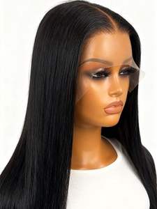 Cheveux vierges de qualité supérieure, lisses et droits, racines foncées, sans colle, cheveux humains brésiliens pour perruques, perruque naturelle - Product Image 6