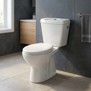 Luxury Ceramic Two Piece Water Closet Toilet Bowl with Dual Flush Floor Mounted Siphonic Jet Flushing for Hotel - Product Image 3