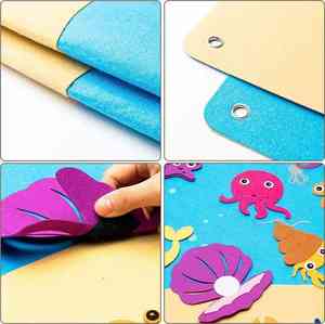 Tenture murale Storyboard L'insert d'animal marin Feutre d'activité Feutre occupé Conseil Montessori Apprentissage - Product Image 5