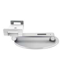 Support de téléphone portable réglable, pliable, flexible, rotation à 360 degrés, en aluminium, certifié CE, argent/gris foncé, portable, pour bureau