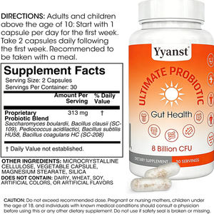 Complément probiotique de haute qualité à marque privée, renforce la digestion, améliore la santé intestinale, capsules de probiotiques - Product Image 2