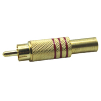 Vis à bille et souder en plaqué Or, connecteur Audio AV RCA