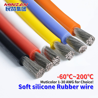 Kabel Silikon MINZAN 4AWG 95mm 600V Fleksibel Multi Inti Tembaga 2*18AWG Kabel dan Kawat Listrik Harga Murah