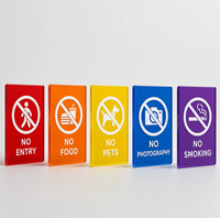 Panneau mural personnalisé en acrylique multicolore pour enfants, avec impression UV et découpe laser, signalisation publique