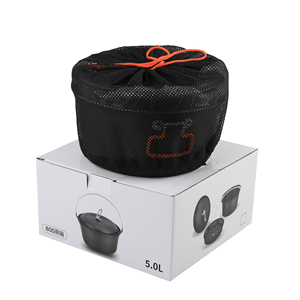 <span class=keywords><strong>Set</strong></span> di Pentole da Campeggio in Lega di Alluminio per 2-3 Persone - Pentola da 5L con Coperchio in Acciaio Inox, Resistente e Leggero per Escursionismo e Frittura - Product Image 4