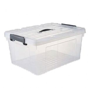 Boîte de rangement multifonction transparente en PP pour jouets et vêtements d'enfants, bac de rangement renforcé et robuste de 20 à 35 L, étanche et organisateur - Product Image 1