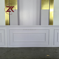 Ensemble de table de mariage en acrylique ZKAI, décoration de fête de luxe, mobilier d'hôtel, table de bar en PVC blanche pour événement
