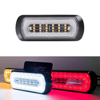 Barre lumineuse LED clignotante ECE R65 UKCA 12-24V, signalisation d'avertissement de danger, lampe clignotante pour grille, 18W pour camion, SUV, voiture