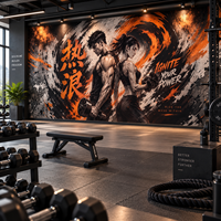 Papier peint mural personnalisé pour salle de sport, art figuratif classique, grande taille, décoration murale pour studio de fitness, impression personnalisée OEM