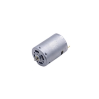 Motor DC Magnet Permanen HSE Round RS-385SH dengan Sikat Karbon 9V-30V 100W untuk Pengering Rambut, Pengering Tangan & Perahu