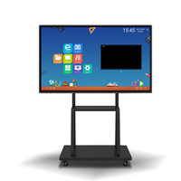 65 pouces Win/Android Smart interactif écran tactile tableau blanc en alliage d'aluminium + verre trempé montage mural/support au sol pour