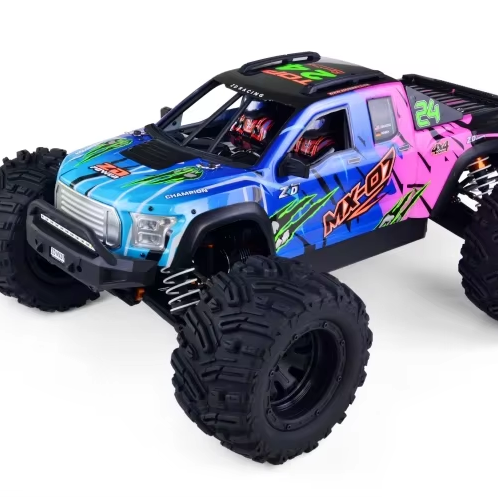 ZD Racing MX-07 1:7 Scale Brushless RC Monster Truck 4WD CNC Metal Chassis 8S LiPo Compatibility 80kmh Hydraulic Aluminum Shocks